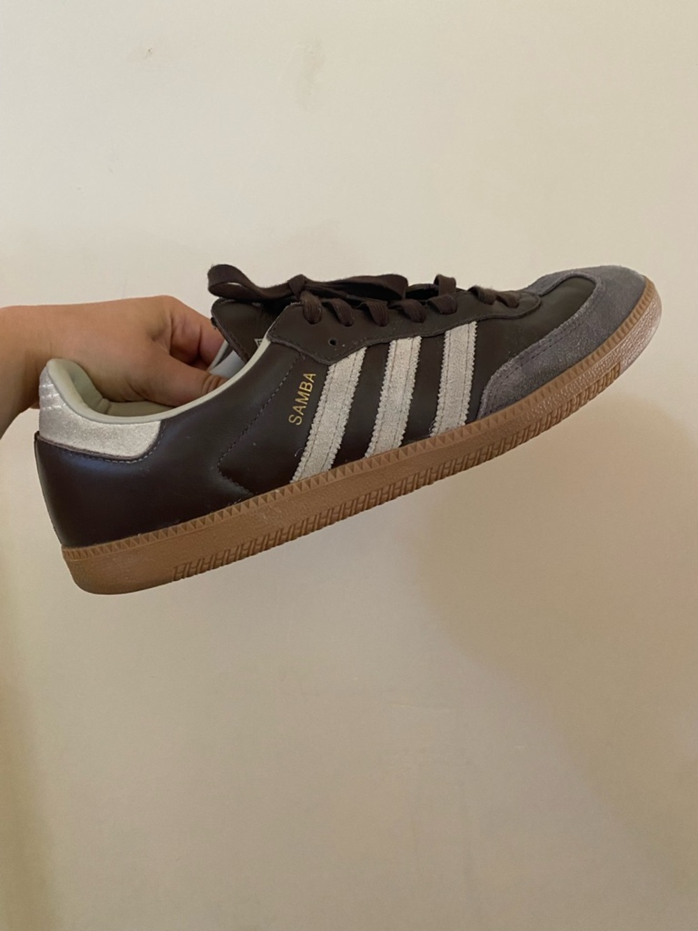 adidas Samba OG Brown Putty Grey Sneakers Men's Size 13 ID1481